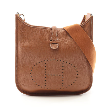 エヴリン 3 トロワ PM ゴールド ショルダーバッグ トリヨンクレマンス ライトブラウン シルバー金具 B刻印 エルメス バッグ HERMES