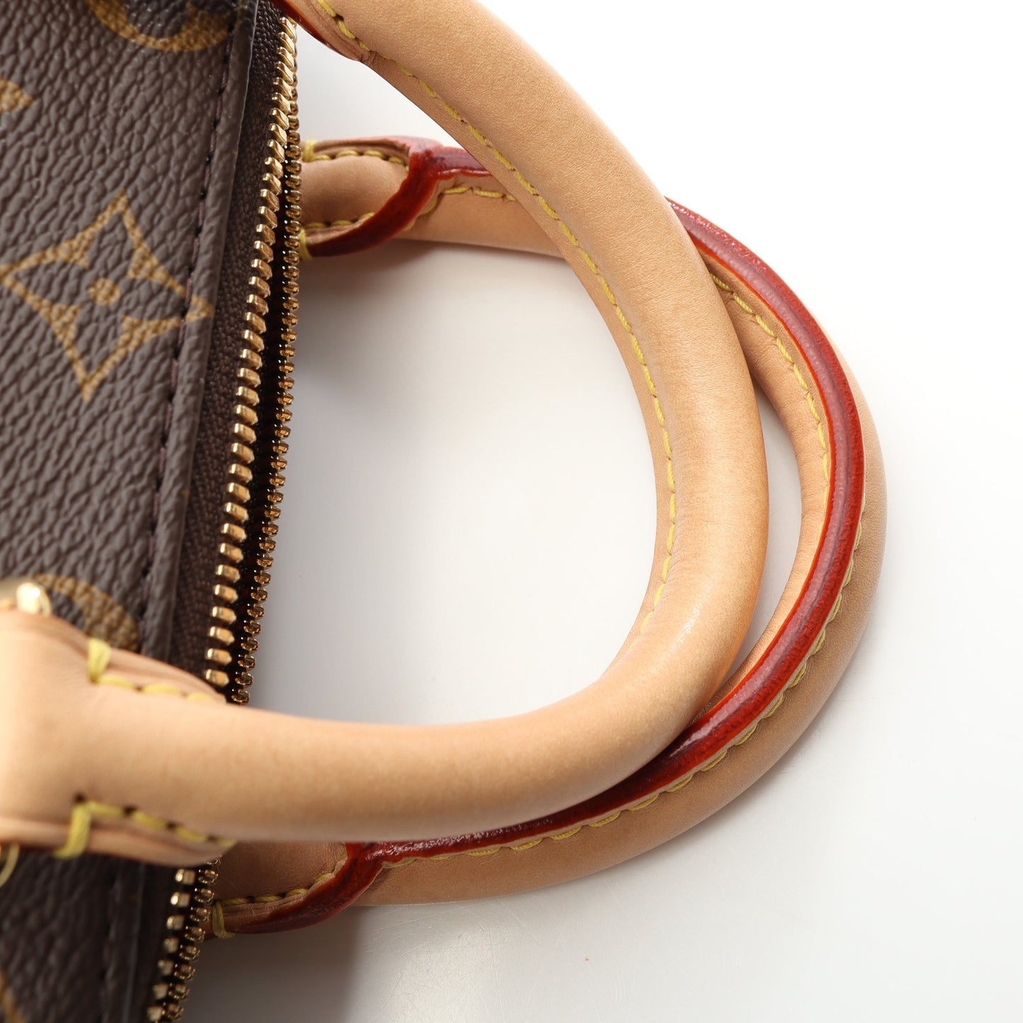 スピーディ バンドリエール 20 モノグラム ベージュ ハンドバッグ PVC レザー ブラウン 2WAY ルイヴィトン バッグ LOUIS VUITTON