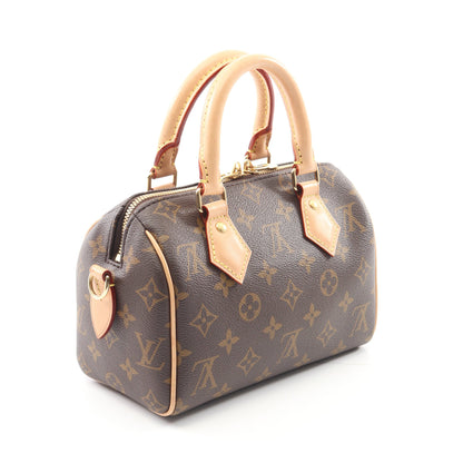 スピーディ バンドリエール 20 モノグラム ベージュ ハンドバッグ PVC レザー ブラウン 2WAY ルイヴィトン バッグ LOUIS VUITTON