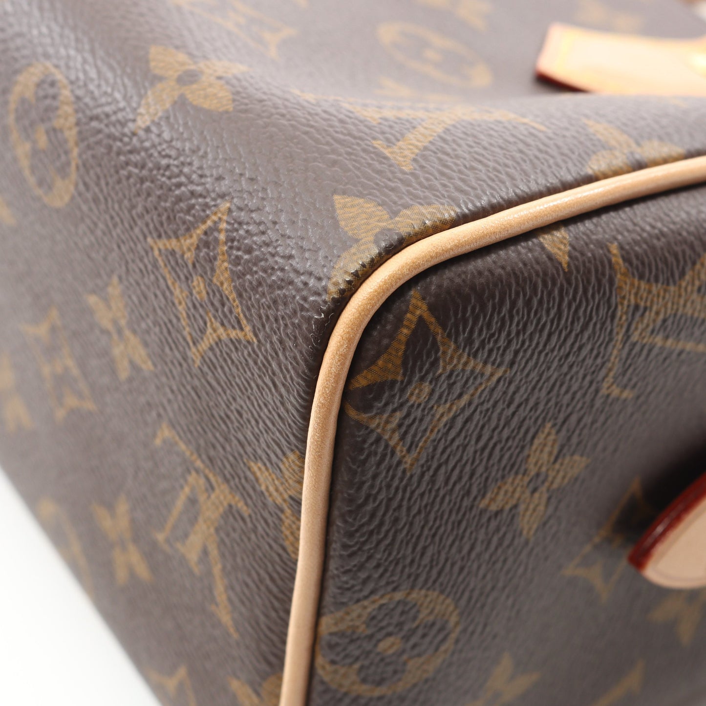 スピーディ バンドリエール 20 モノグラム ベージュ ハンドバッグ PVC レザー ブラウン 2WAY ルイヴィトン バッグ LOUIS VUITTON