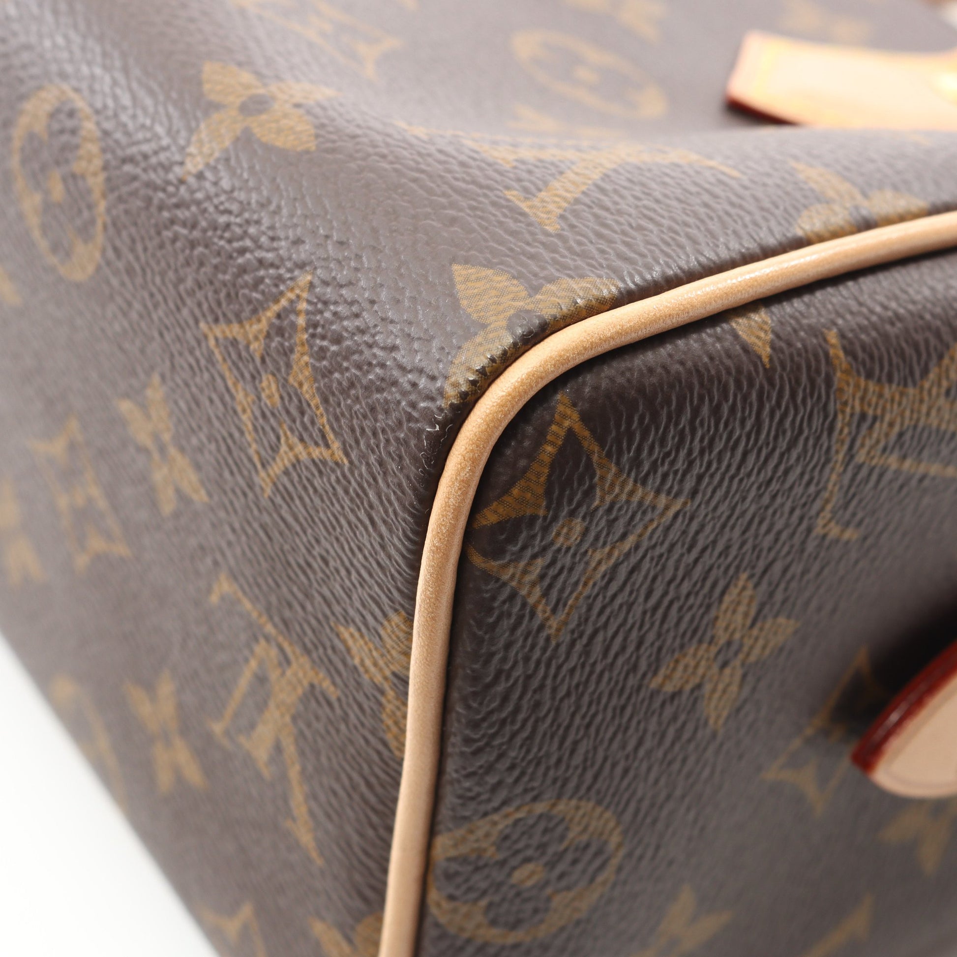 スピーディ バンドリエール 20 モノグラム ベージュ ハンドバッグ PVC レザー ブラウン 2WAY ルイヴィトン バッグ LOUIS VUITTON