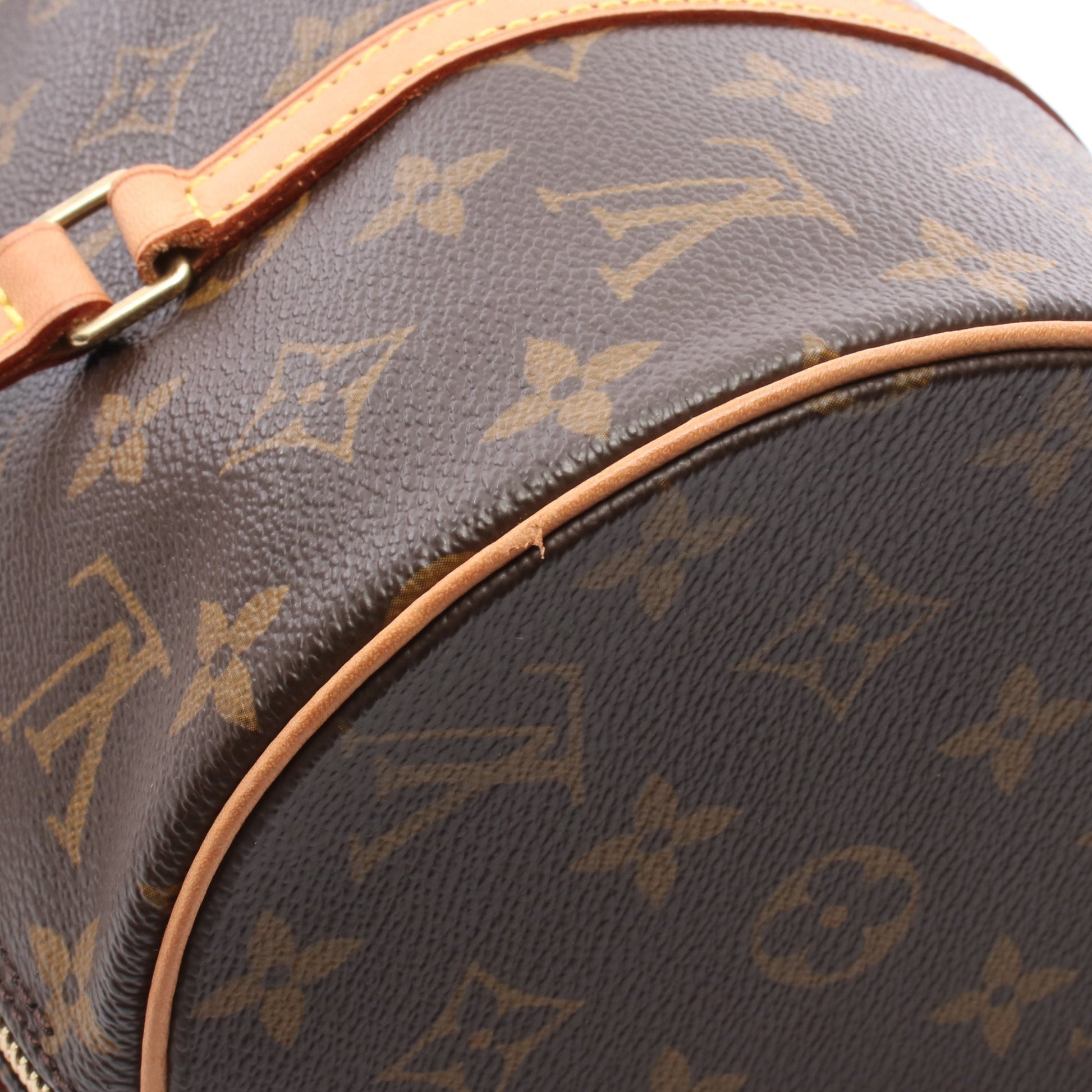パピヨン30 モノグラム ハンドバッグ PVC レザー ブラウン ルイヴィトン バッグ LOUIS VUITTON