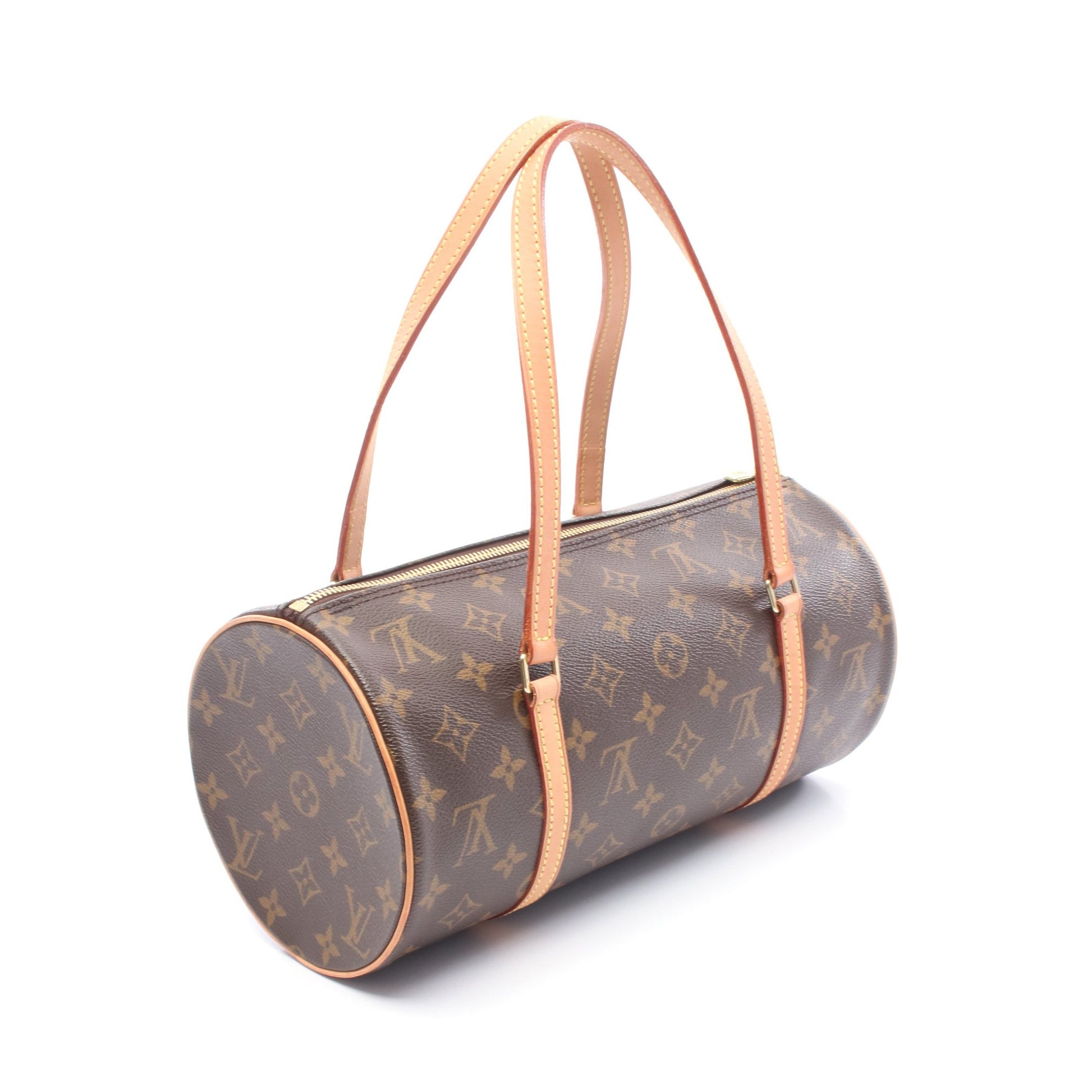 パピヨン30 モノグラム ハンドバッグ PVC レザー ブラウン ルイヴィトン バッグ LOUIS VUITTON
