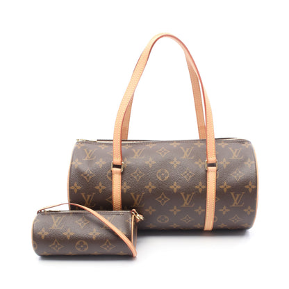 パピヨン30 モノグラム ハンドバッグ PVC レザー ブラウン ルイヴィトン バッグ LOUIS VUITTON