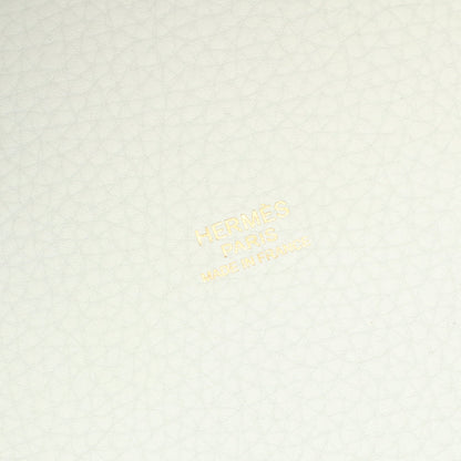 ピコタンロックPM ハンドバッグ トリヨンクレマンス ホワイト ゴールド金具 D刻印 エルメス バッグ HERMES