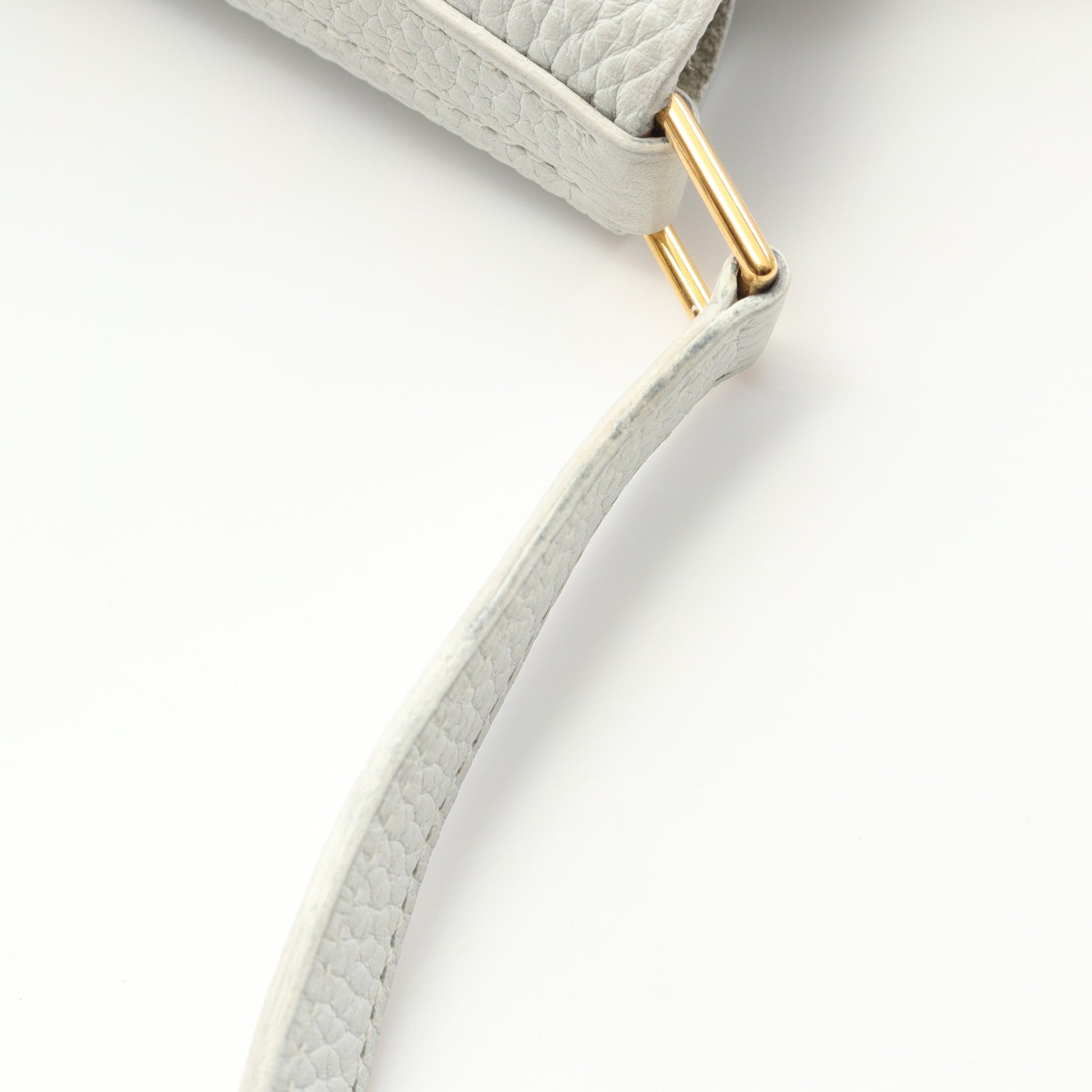 ピコタンロックPM ハンドバッグ トリヨンクレマンス ホワイト ゴールド金具 D刻印 エルメス バッグ HERMES