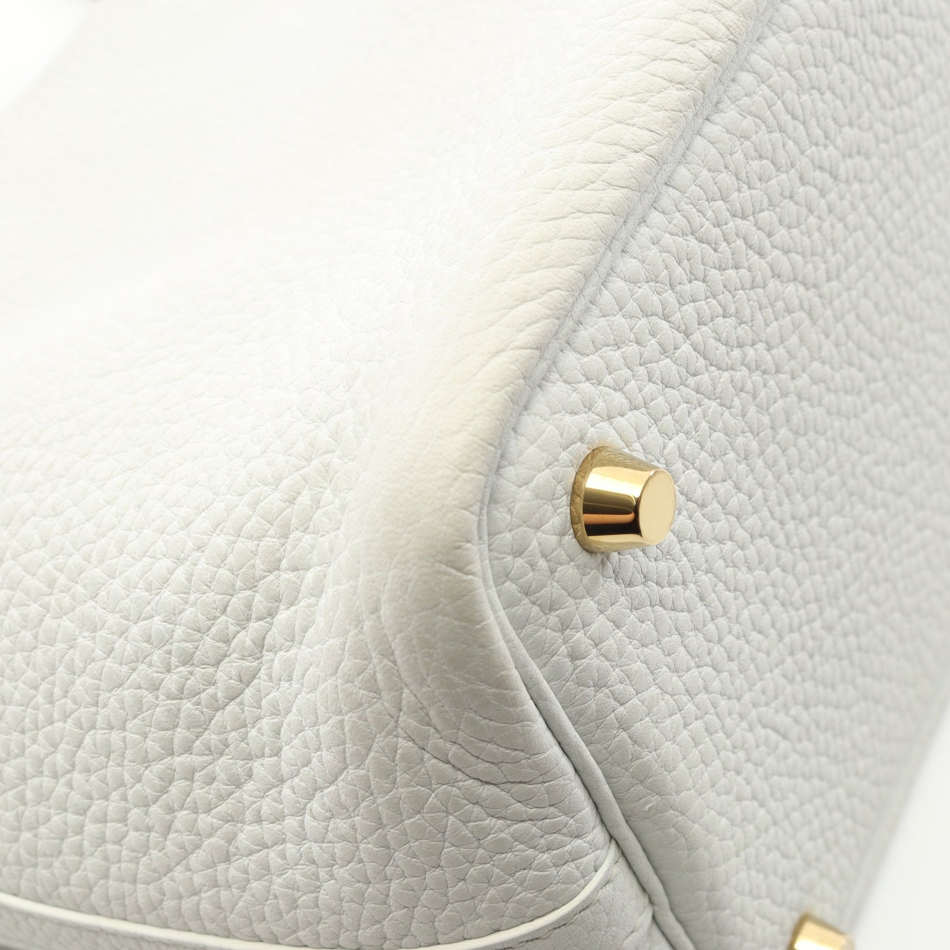 ピコタンロックPM ハンドバッグ トリヨンクレマンス ホワイト ゴールド金具 D刻印 エルメス バッグ HERMES