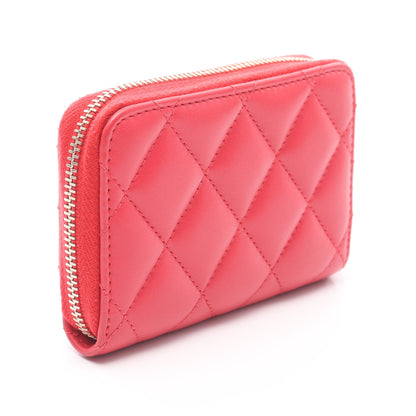 マトラッセ コインケース ラムスキン ピンクレッド ゴールド金具 シャネル 財布・小物 CHANEL