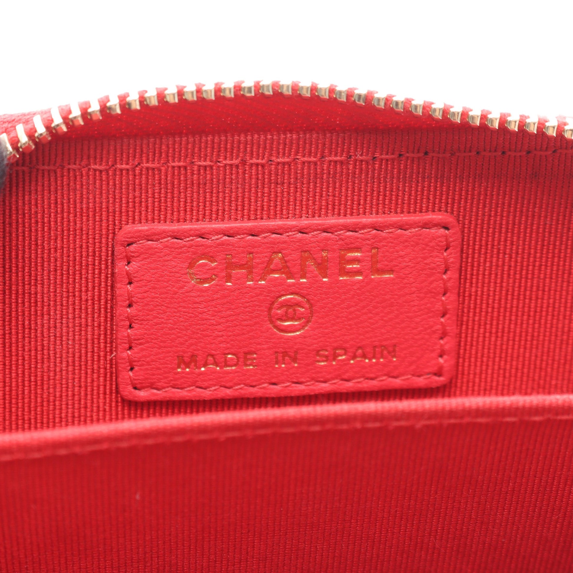 マトラッセ コインケース ラムスキン ピンクレッド ゴールド金具 シャネル 財布・小物 CHANEL