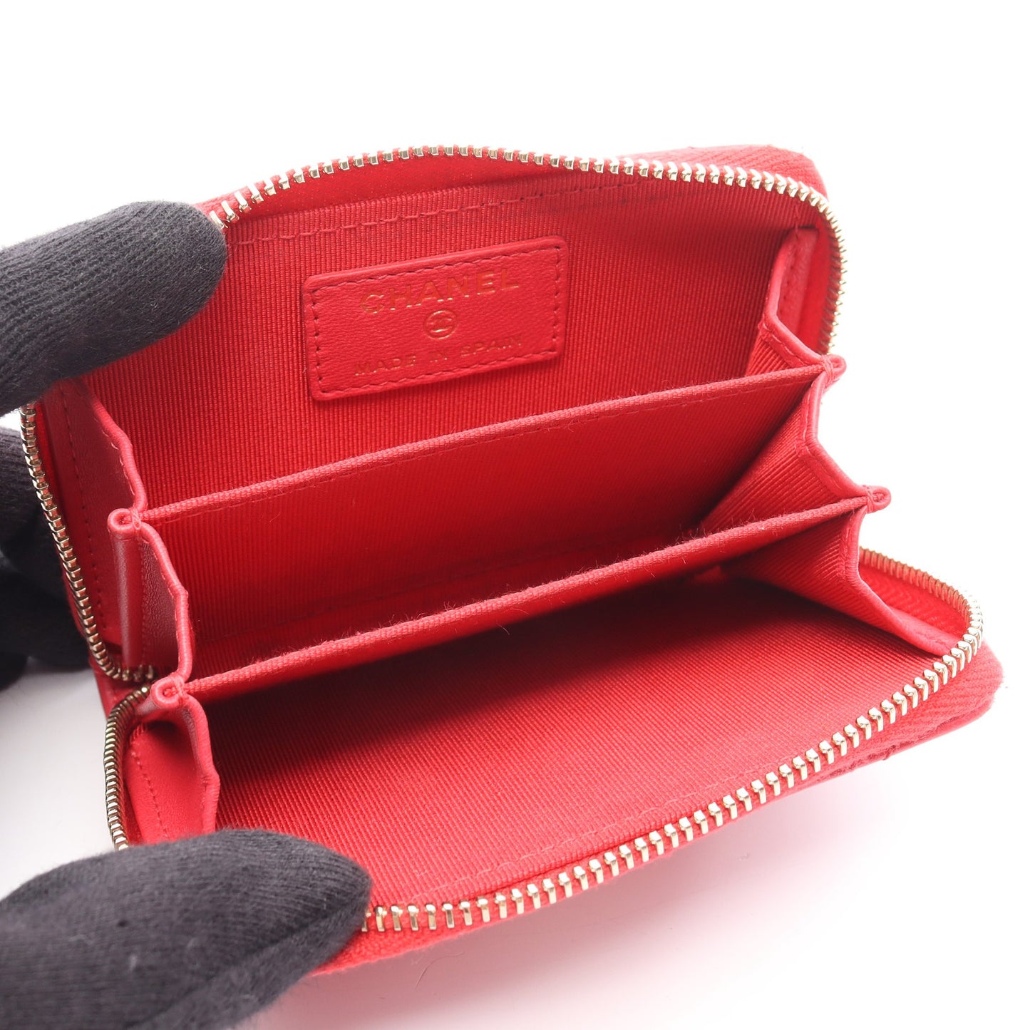 マトラッセ コインケース ラムスキン ピンクレッド ゴールド金具 シャネル 財布・小物 CHANEL