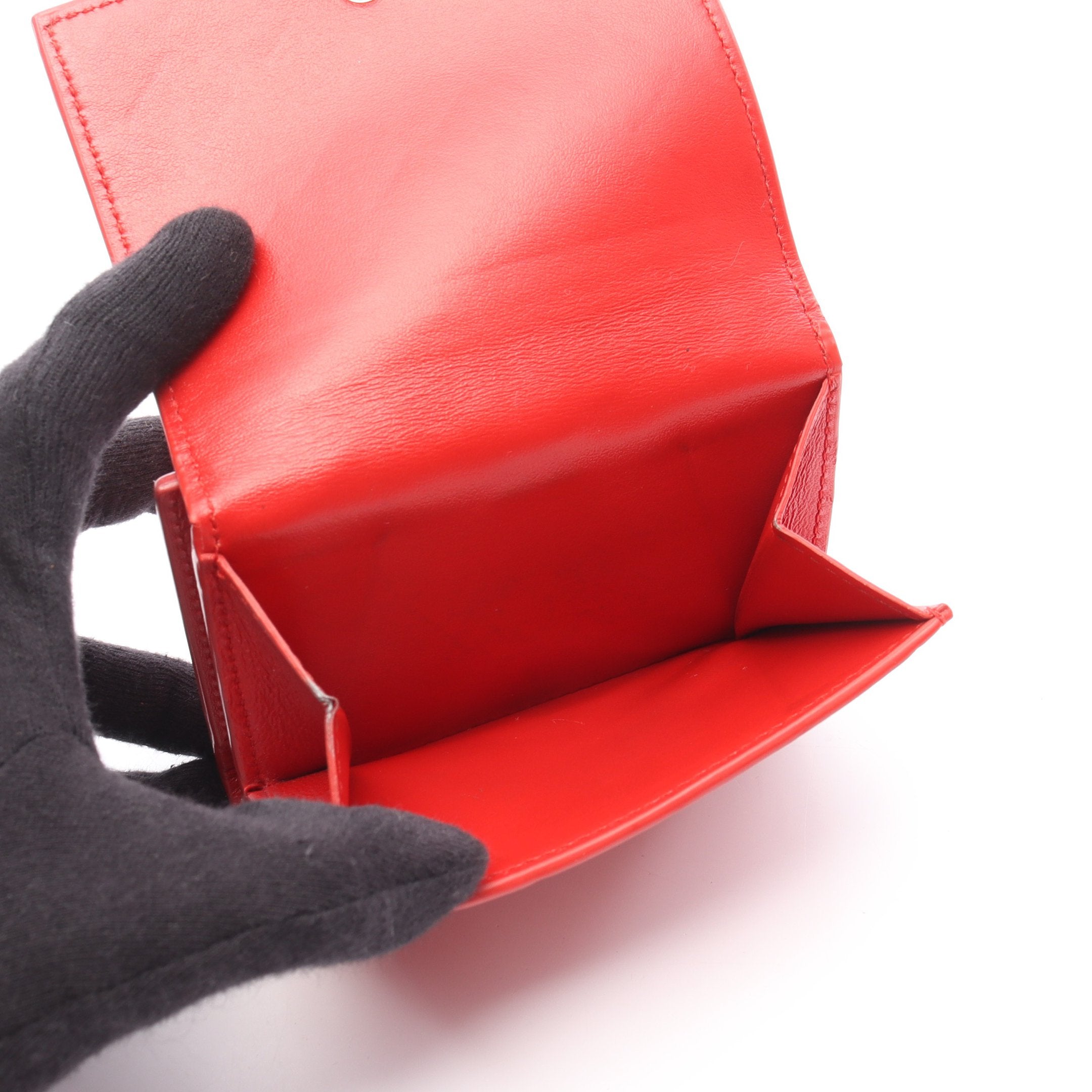 イントレチャート 二つ折り財布 レザー レッド ボッテガヴェネタ – RECLO