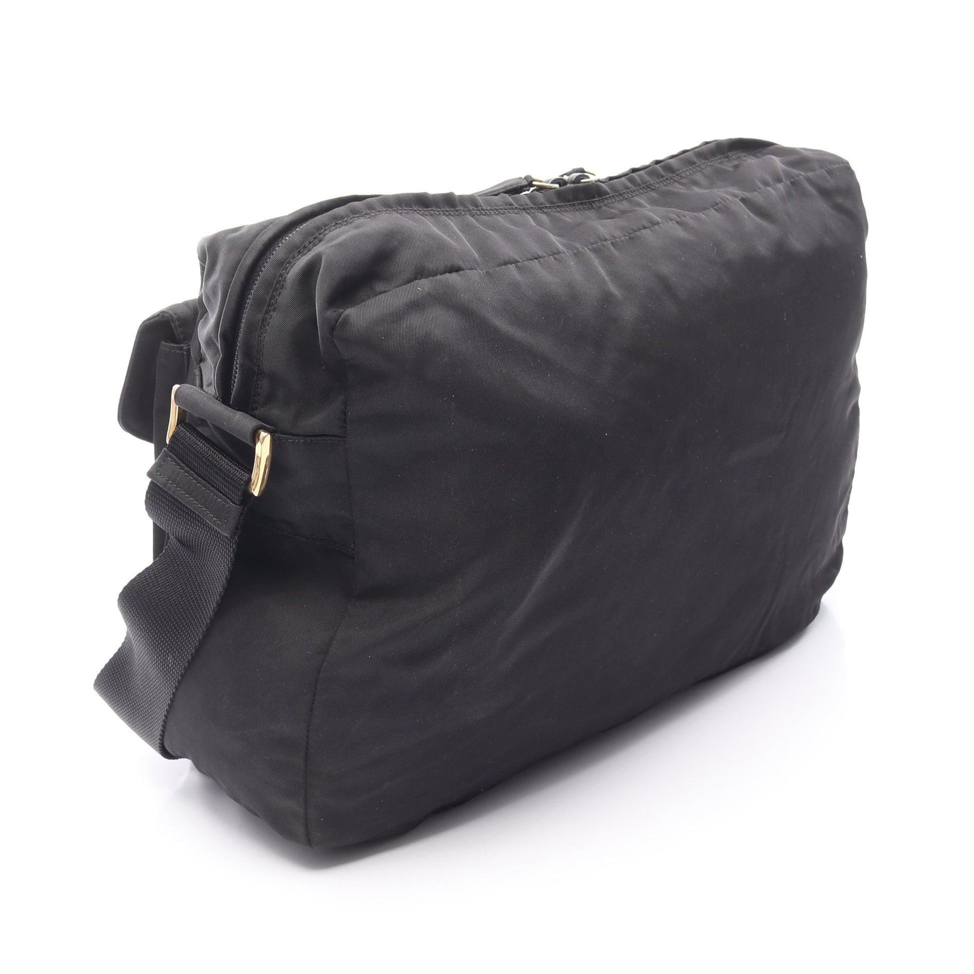 Re-Nylon ショルダーバッグ ナイロン ブラック 三角プレート プラダ バッグ PRADA