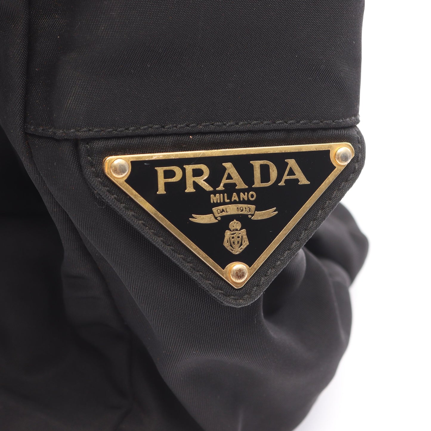 Re-Nylon ショルダーバッグ ナイロン ブラック 三角プレート プラダ バッグ PRADA