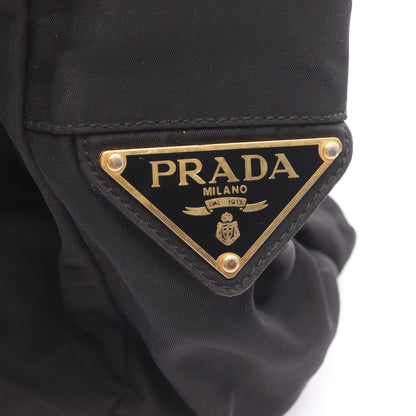 Re-Nylon ショルダーバッグ ナイロン ブラック 三角プレート プラダ バッグ PRADA