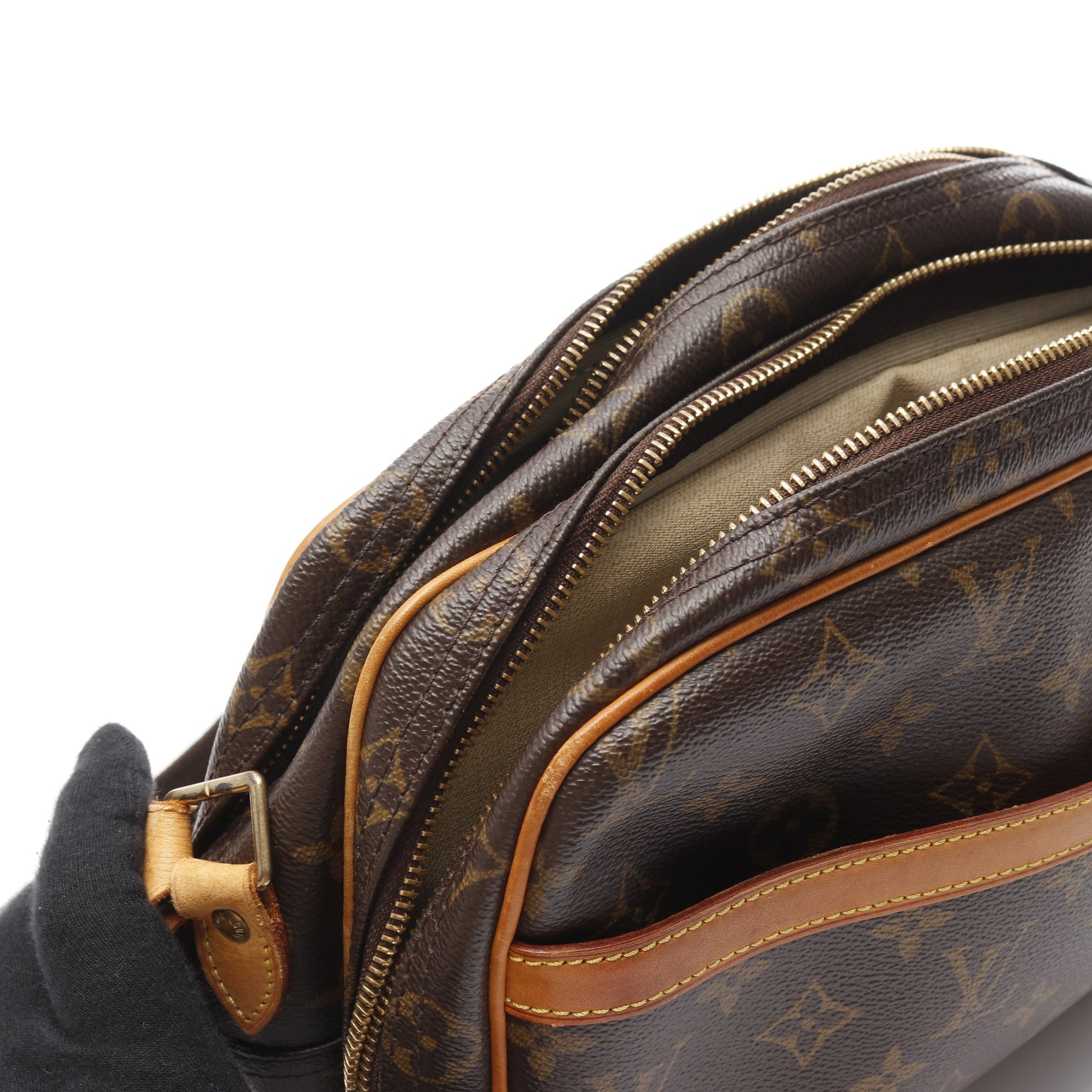 リポーターPM モノグラム ショルダーバッグ PVC レザー ブラウン ルイヴィトン バッグ LOUIS VUITTON