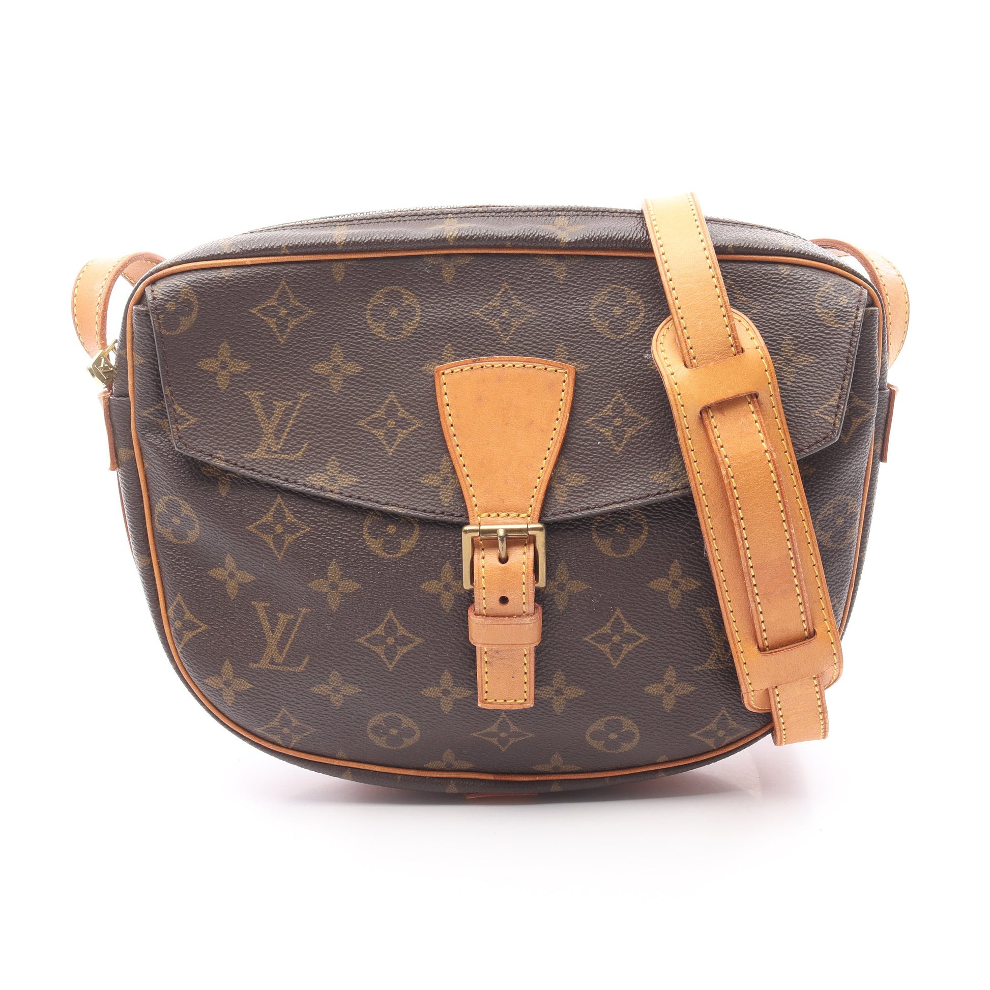 ジュヌフィーユ モノグラム ショルダーバッグ PVC レザー ブラウン ルイヴィトン バッグ LOUIS VUITTON
