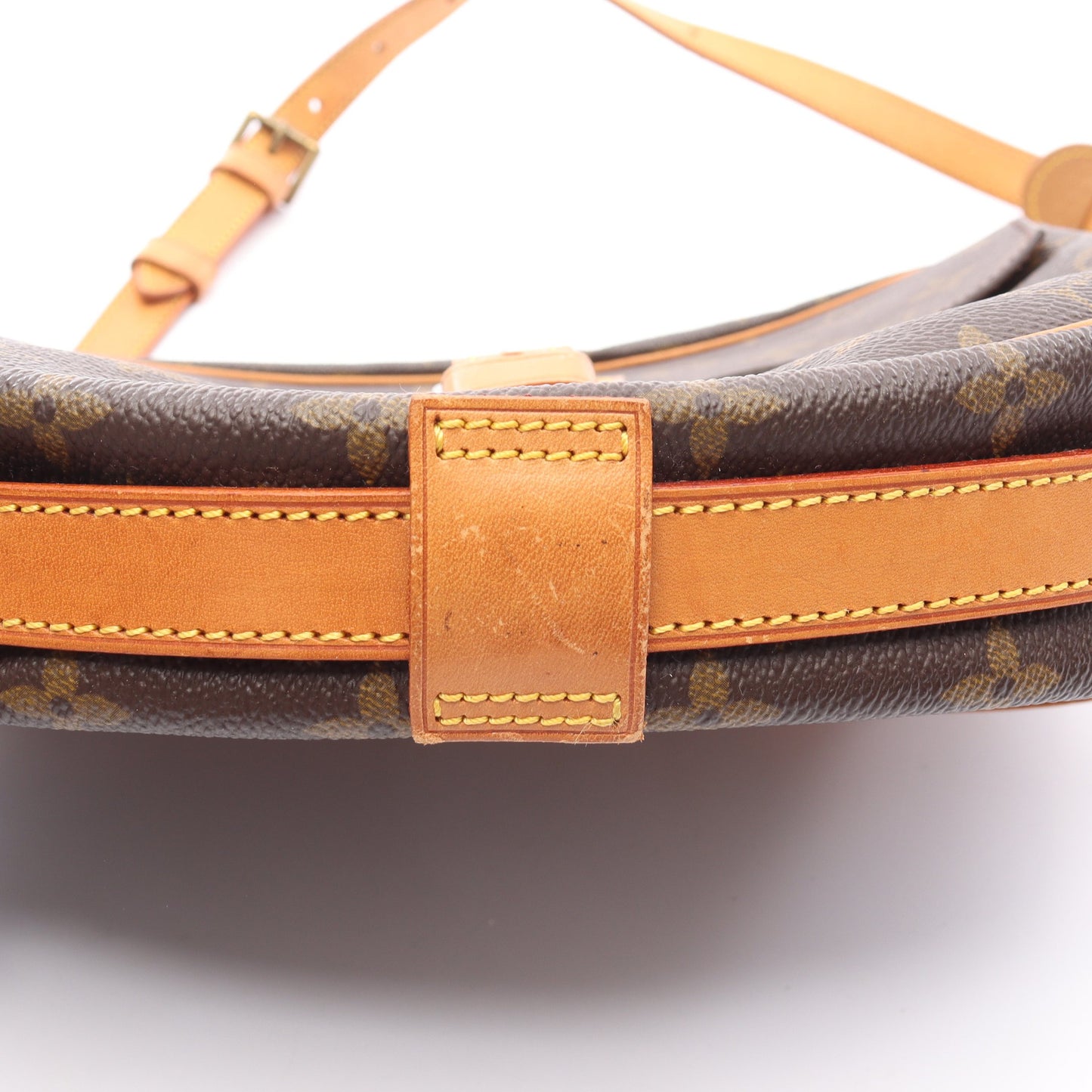 ジュヌフィーユ モノグラム ショルダーバッグ PVC レザー ブラウン ルイヴィトン バッグ LOUIS VUITTON