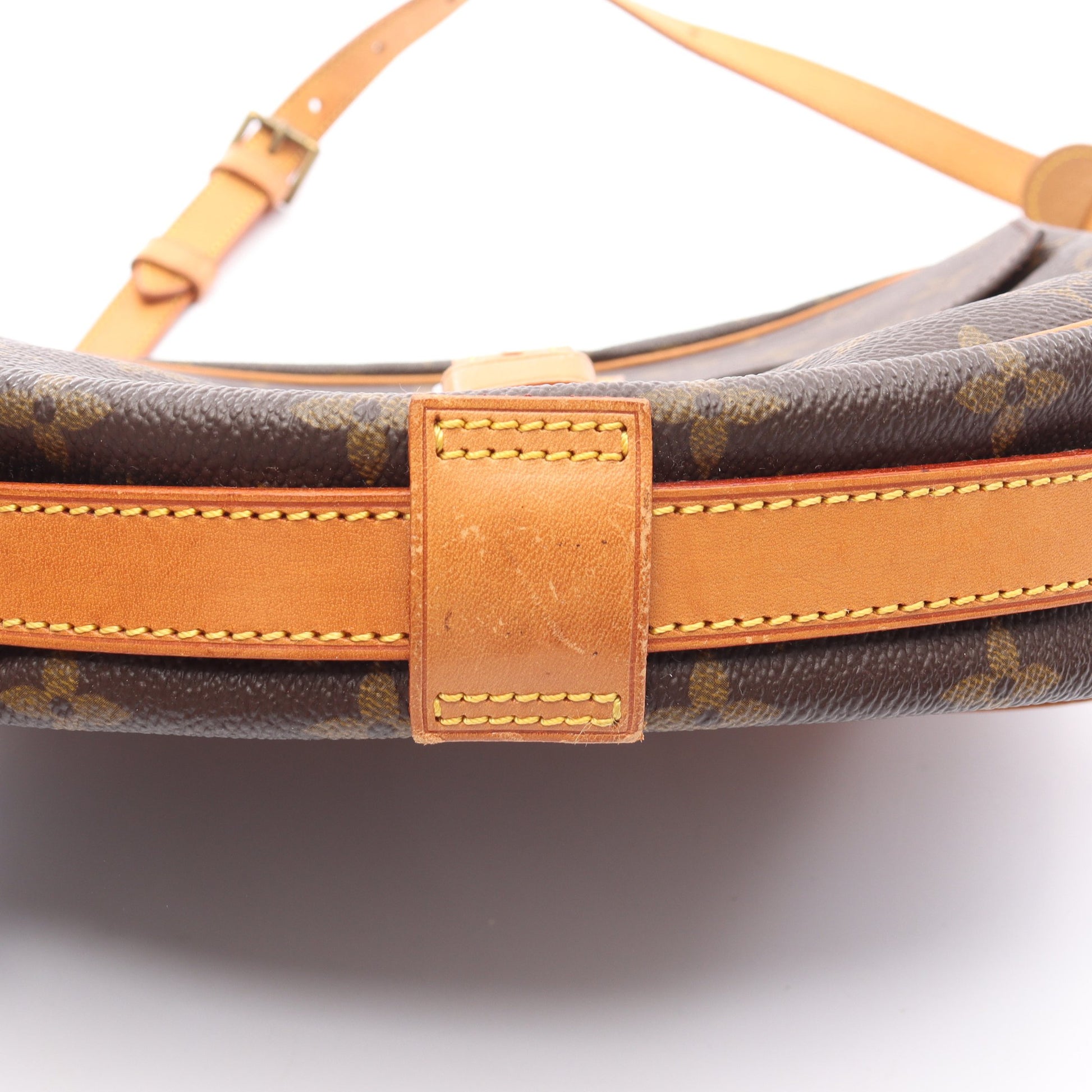 ジュヌフィーユ モノグラム ショルダーバッグ PVC レザー ブラウン ルイヴィトン バッグ LOUIS VUITTON
