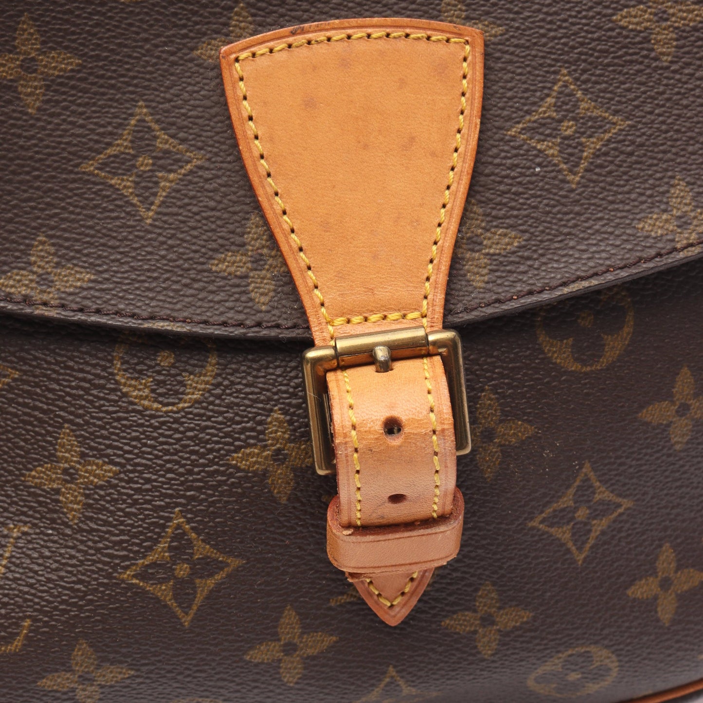 ジュヌフィーユ モノグラム ショルダーバッグ PVC レザー ブラウン ルイヴィトン バッグ LOUIS VUITTON