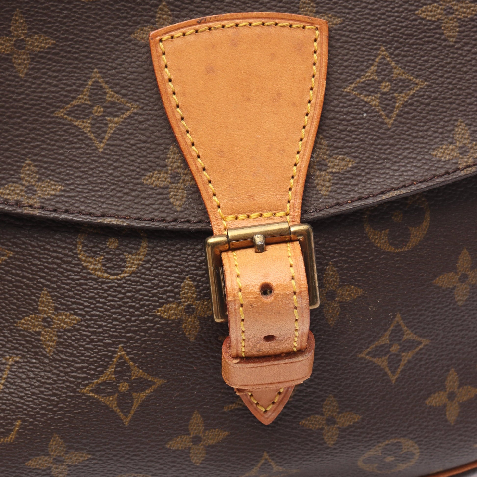 ジュヌフィーユ モノグラム ショルダーバッグ PVC レザー ブラウン ルイヴィトン バッグ LOUIS VUITTON