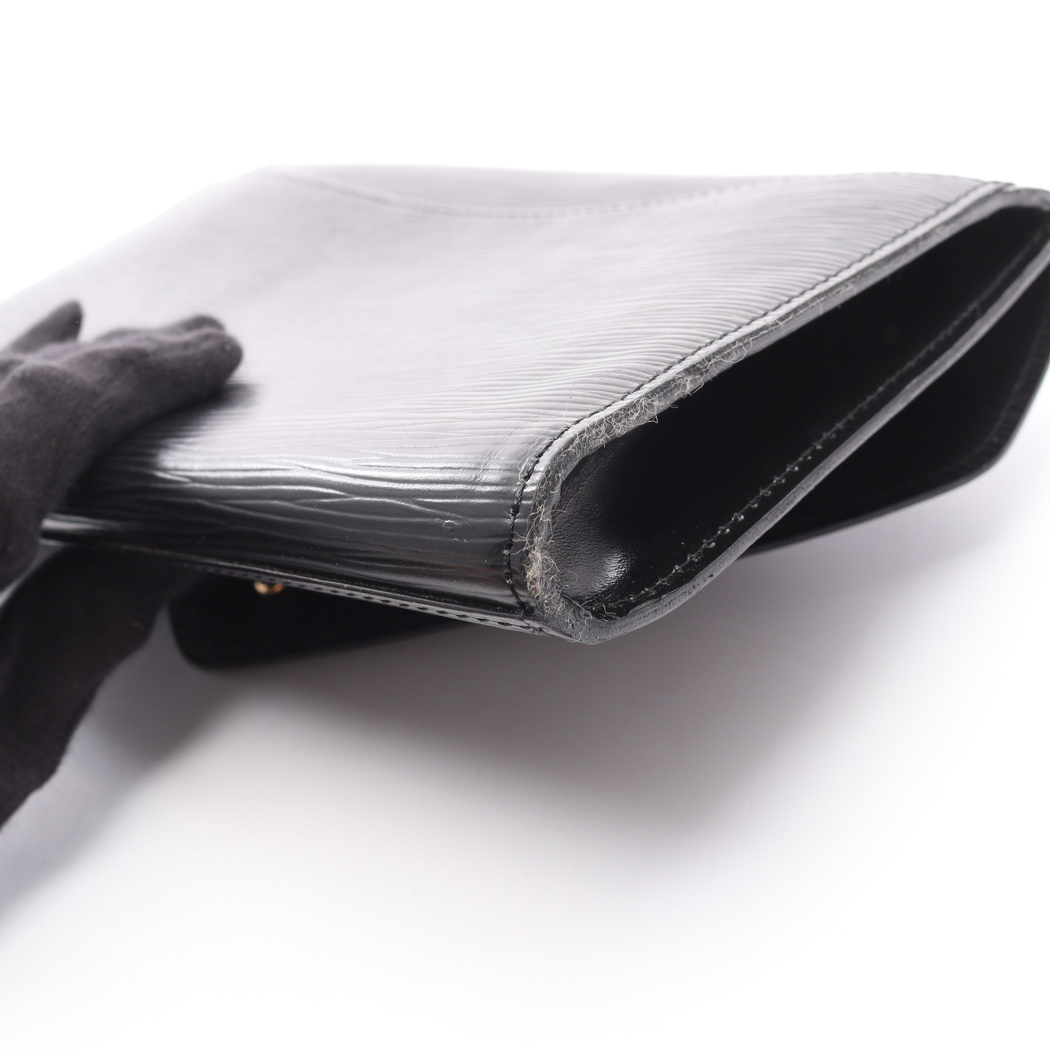 アールデコ エピ ノワール クラッチバッグ レザー ブラック ルイ