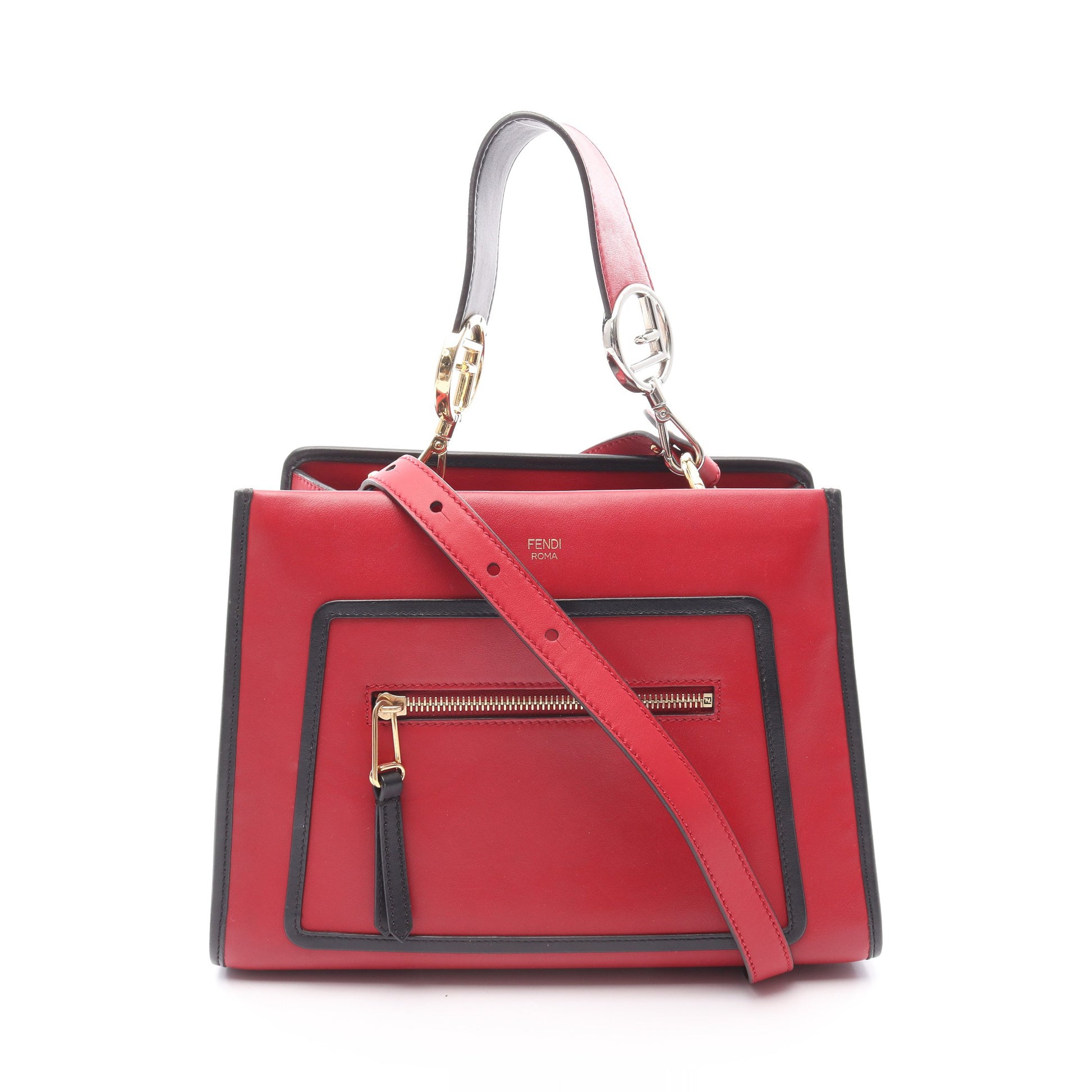 RUNAWAY ラナウェイ スモール ハンドバッグ レザー レッド ブラック  