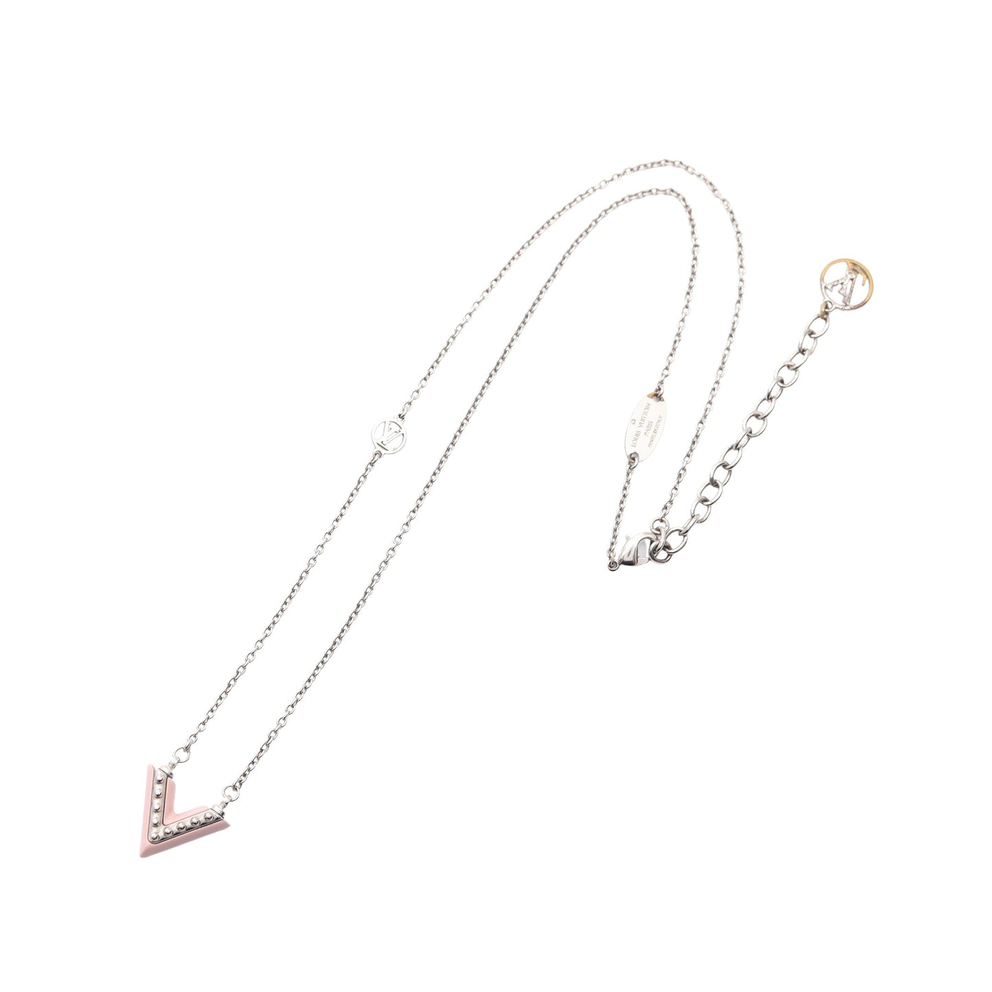 エッセンシャルV ネックレス シルバー ライトピンク ルイヴィトン アクセサリー LOUIS VUITTON