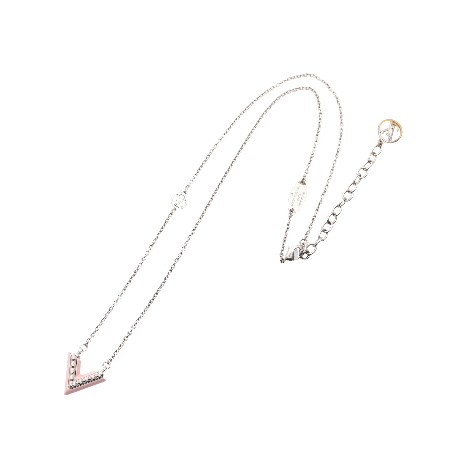 エッセンシャルV ネックレス シルバー ライトピンク ルイヴィトン アクセサリー LOUIS VUITTON