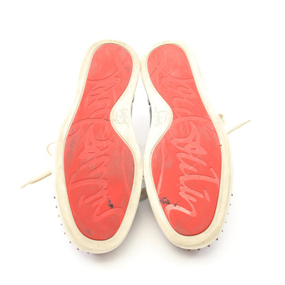 LOUIS JUNIOR SPIKES スニーカー レザー ブラウン バーガンディ ブラック スパイクスタッズ クリスチャンルブタン シューズ Christian Louboutin