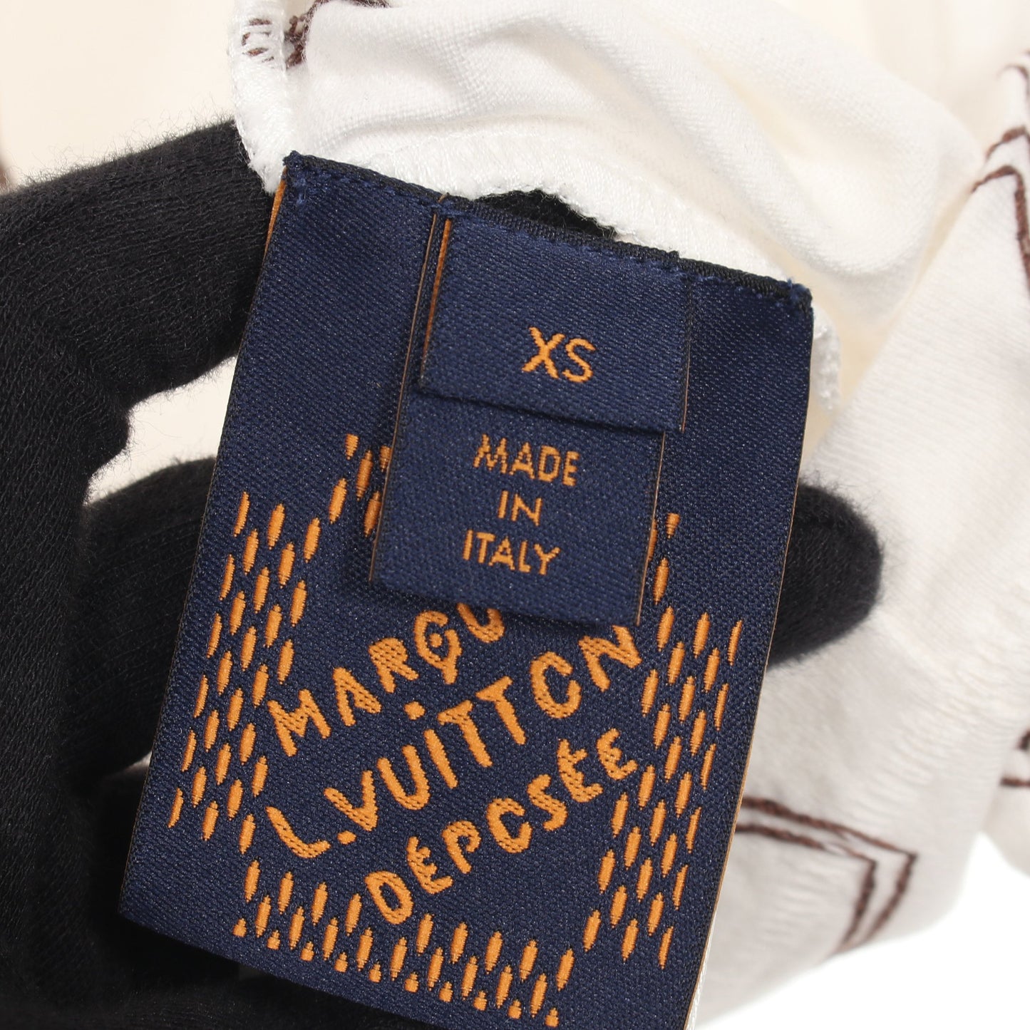 エンブロイダード モノグラム Tシャツ コットン ホワイト ブラウン ルイヴィトン トップス LOUIS VUITTON