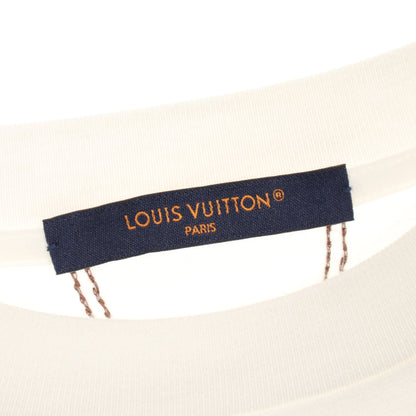 エンブロイダード モノグラム Tシャツ コットン ホワイト ブラウン ルイヴィトン トップス LOUIS VUITTON