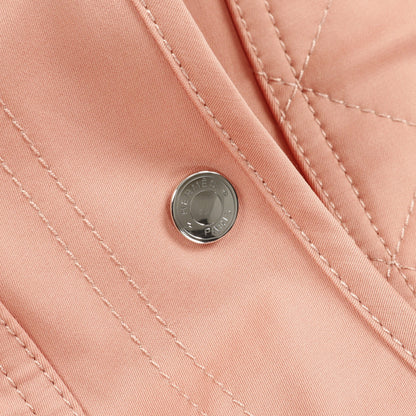 セリエボタン ノーカラージャケット コットン コーラルピンク エルメス アウター HERMES