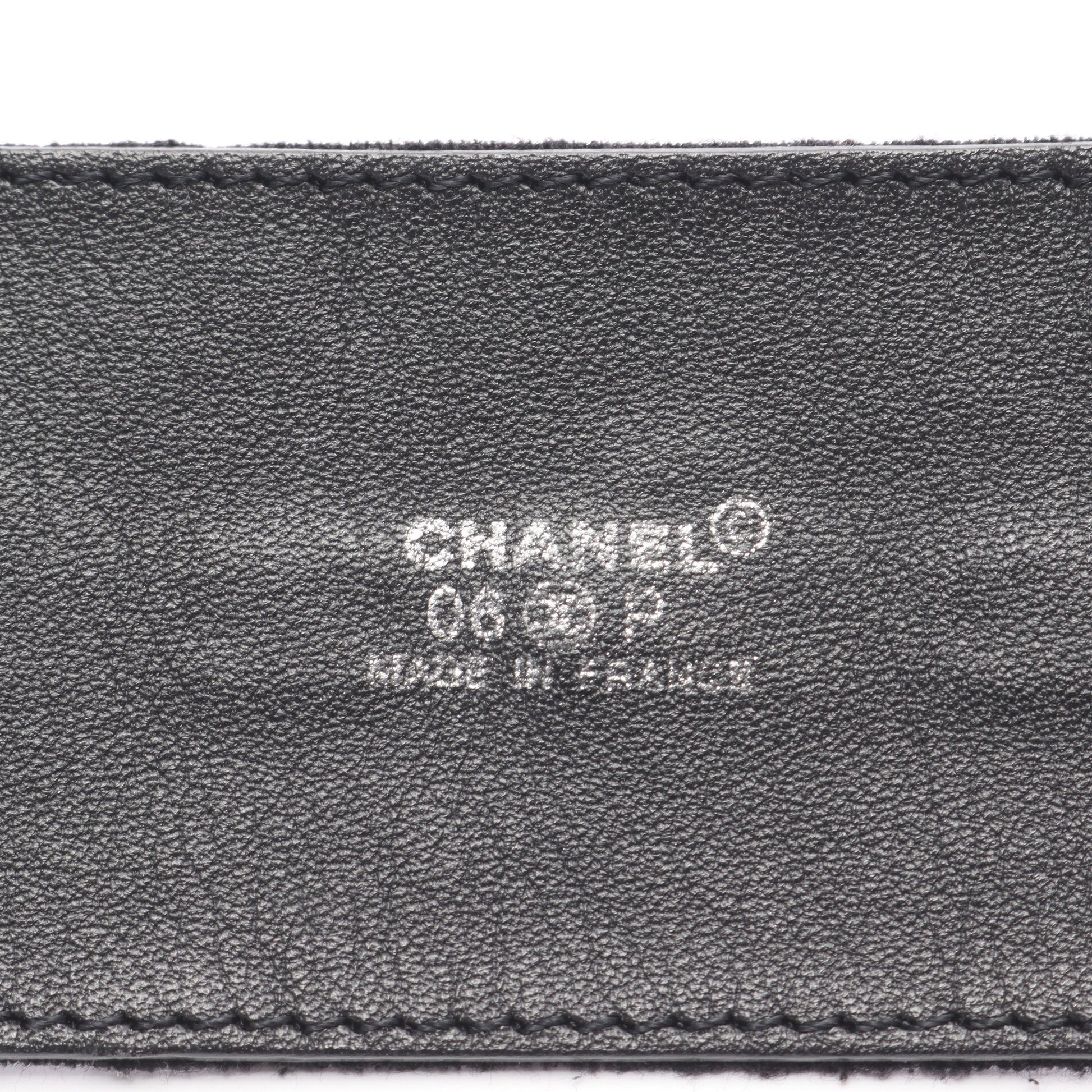 ココマーク ベルト フラワー スパンコール ファブリック レザー ブラック シルバー金具 06P シャネル 財布・小物 CHANEL