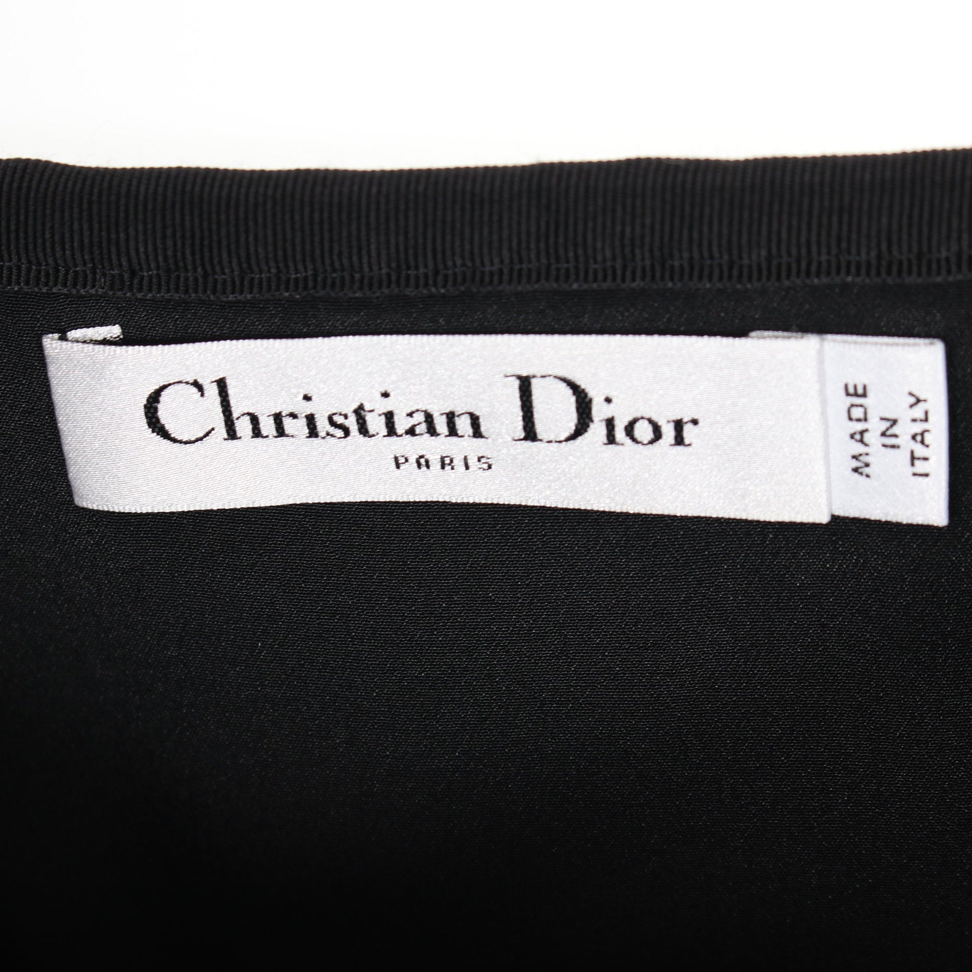 マクロカナージュ ワンピース コットン ブラック ホワイト クリスチャンディオール ワンピース Christian Dior