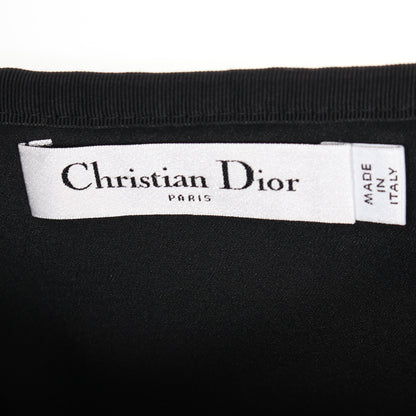 マクロカナージュ ワンピース コットン ブラック ホワイト クリスチャンディオール ワンピース Christian Dior