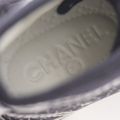 グラフィティ ミッドカット カメリア ハイカットスニーカー キャンバス ブラック ホワイト シャネル シューズ CHANEL