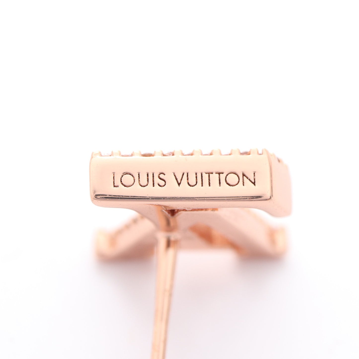 LVアイコニック ピアス GP ラインストーン ピンクゴールド クリア ルイヴィトン アクセサリー LOUIS VUITTON