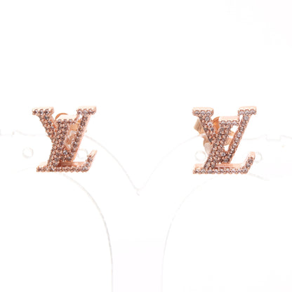 LVアイコニック ピアス GP ラインストーン ピンクゴールド クリア ルイヴィトン アクセサリー LOUIS VUITTON