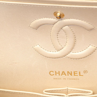 マトラッセ Wフラップ Wチェーンショルダーバッグ キャビアスキン シャンパンゴールド ゴールド金具 シャネル バッグ CHANEL